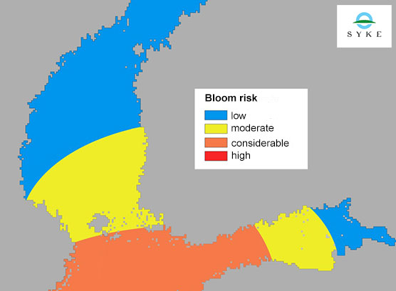 Map of algal forecast for 2015